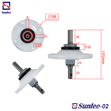 9x9mm Quadrado 30mm Máquina de lavar Eixo P